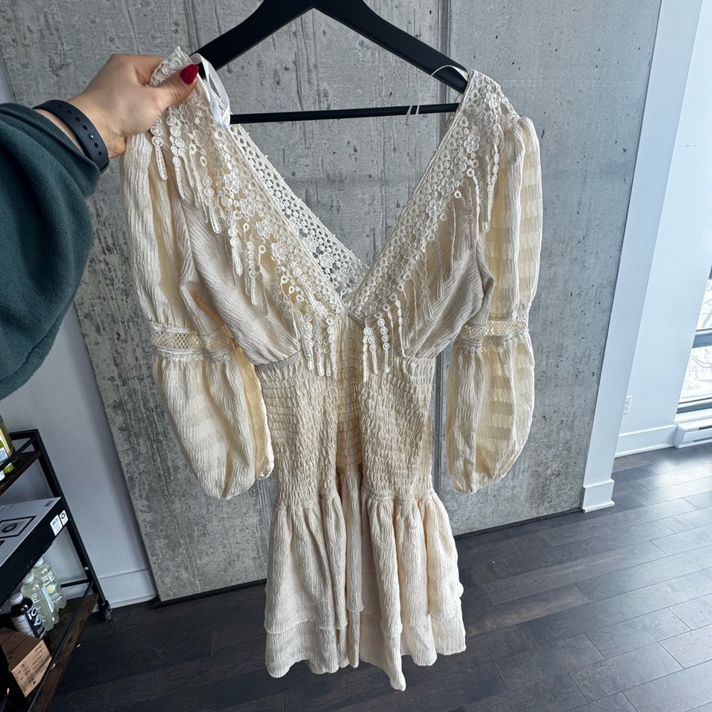 Bohemian Cream Lace Dress
